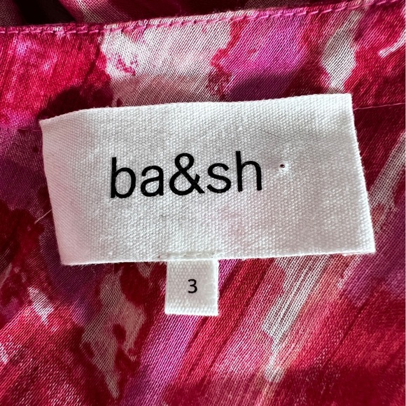 Ba&sh Talita Short Dress With Fancy Print Talita In Rose size Large - Picture 9 of 14